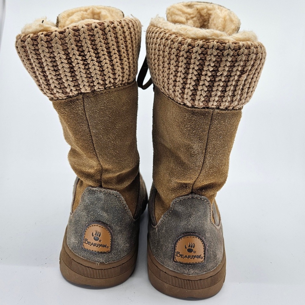 Bearpaw Women's Tama Suede Knit Cuff Winter Boots Hickory Size 8 Cabincore Lodge - Picture 7 of 12